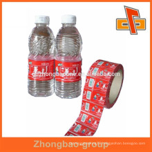 Popular custom shrinking bottle water labels with high quality print